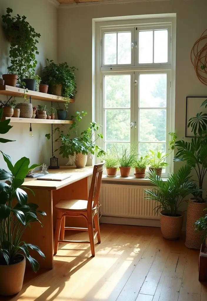 15 Stunning Home Office Ideas That'll Transform Your Work Life (You Won't Believe #8!) - 4. Nature-Inspired Workspace