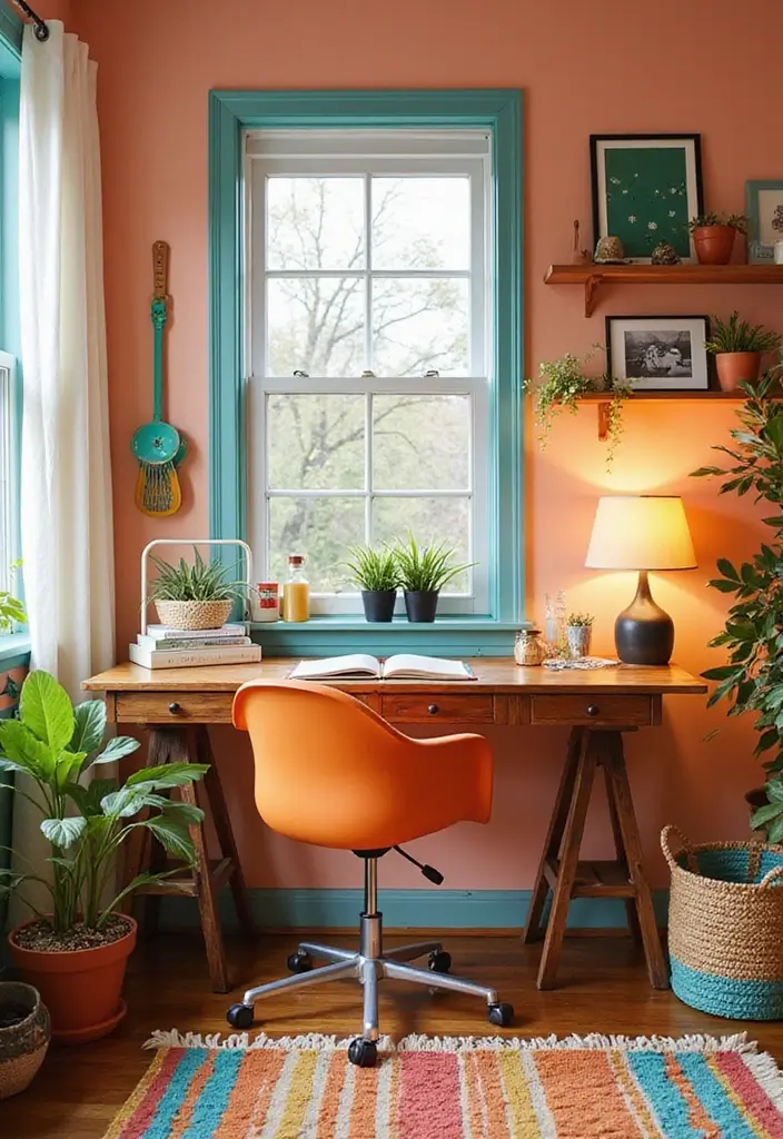 15 Stunning Home Office Ideas That'll Transform Your Work Life (You Won't Believe #8!) - 7. Colorful and Playful