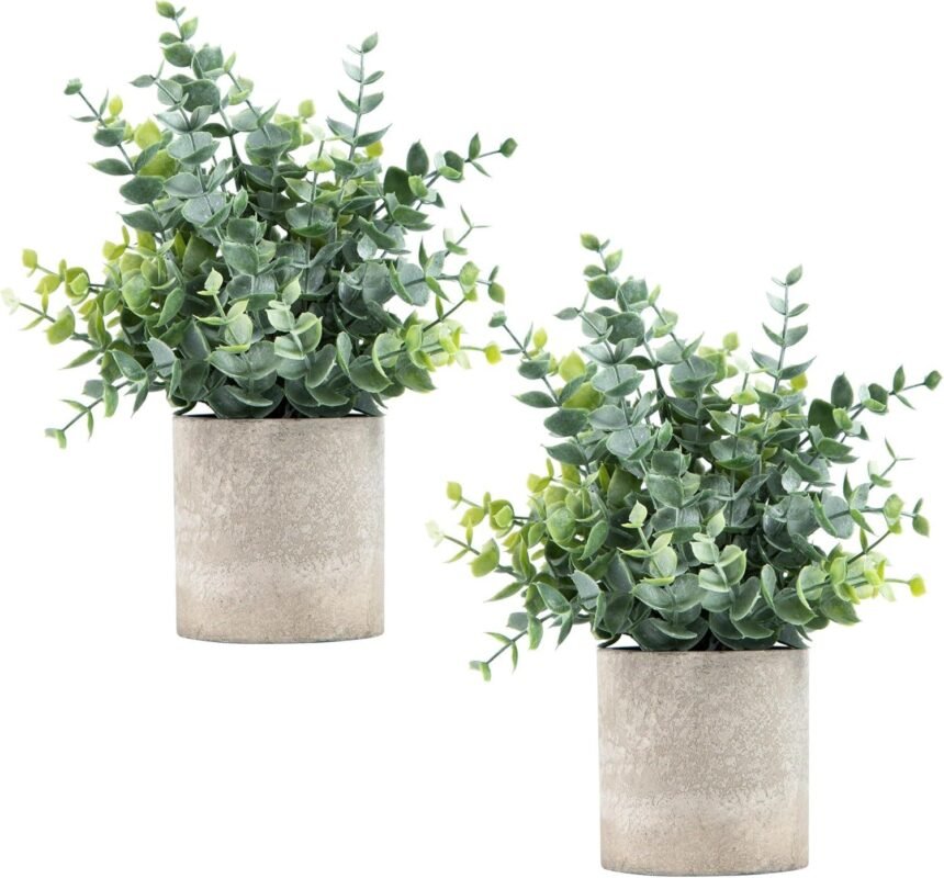 Our Review: Sage Green Eucalyptus Faux Plants for Easy Home Decor
