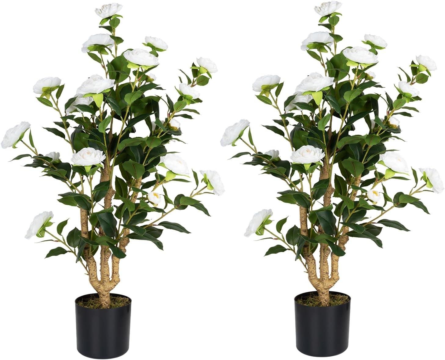 Why We Love Our Low-Maintenance Artificial Camellia Tree Duo