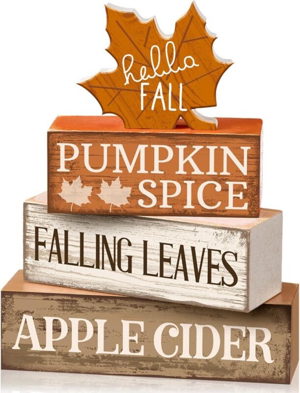 We Review: Rustic Wooden Maple Leaf Fall Decor Set