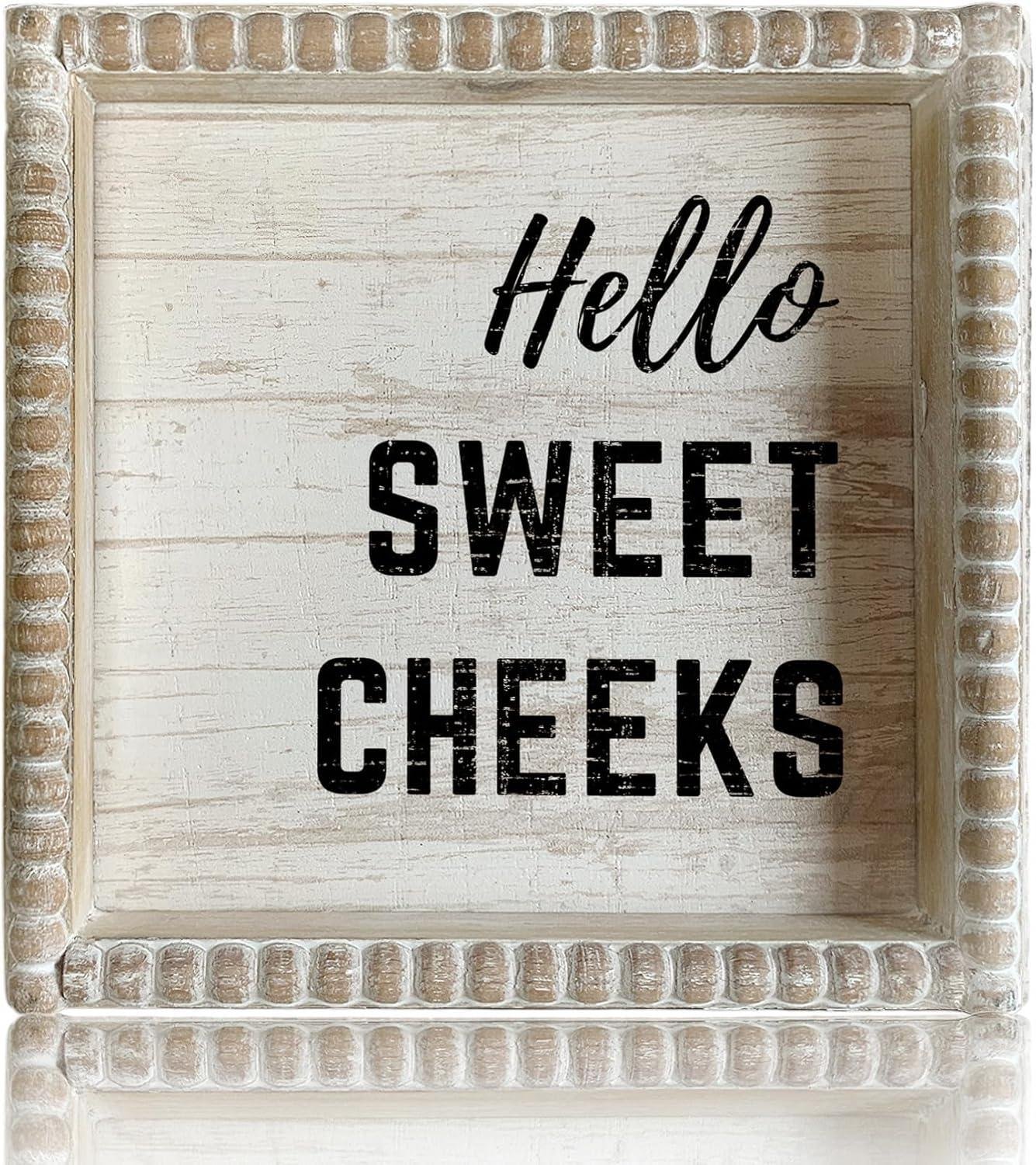 We Review: Hello Sweet Cheeks Boho Farmhouse Bathroom Sign