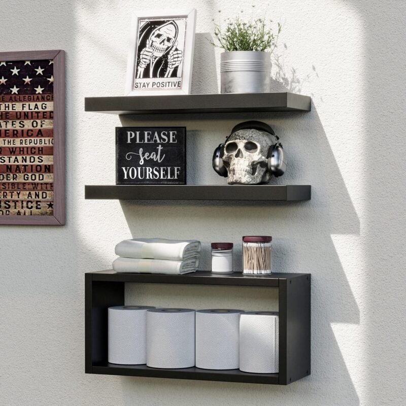 Our Review: Versatile Black Floating Shelves For Any Room