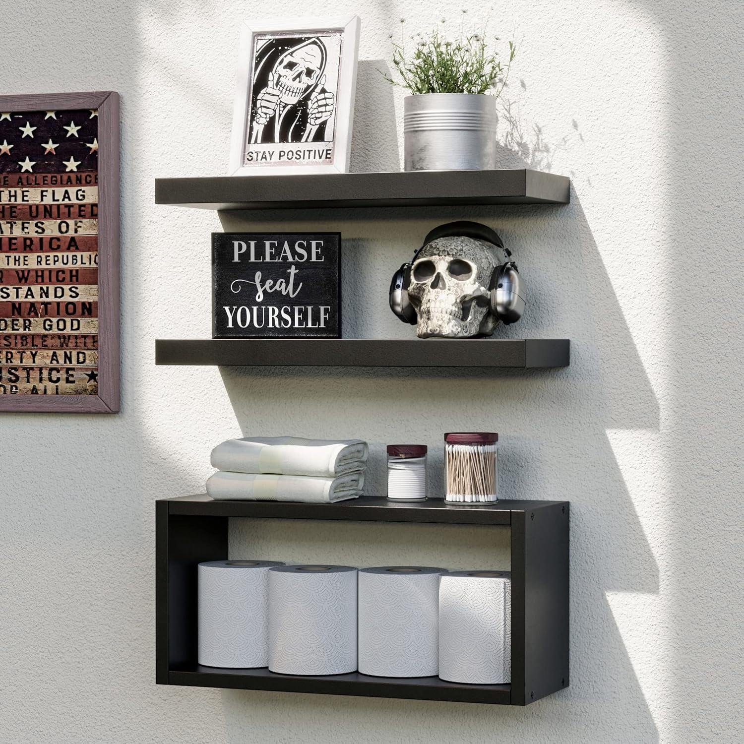 Our Review: Versatile Black Floating Shelves For Any Room