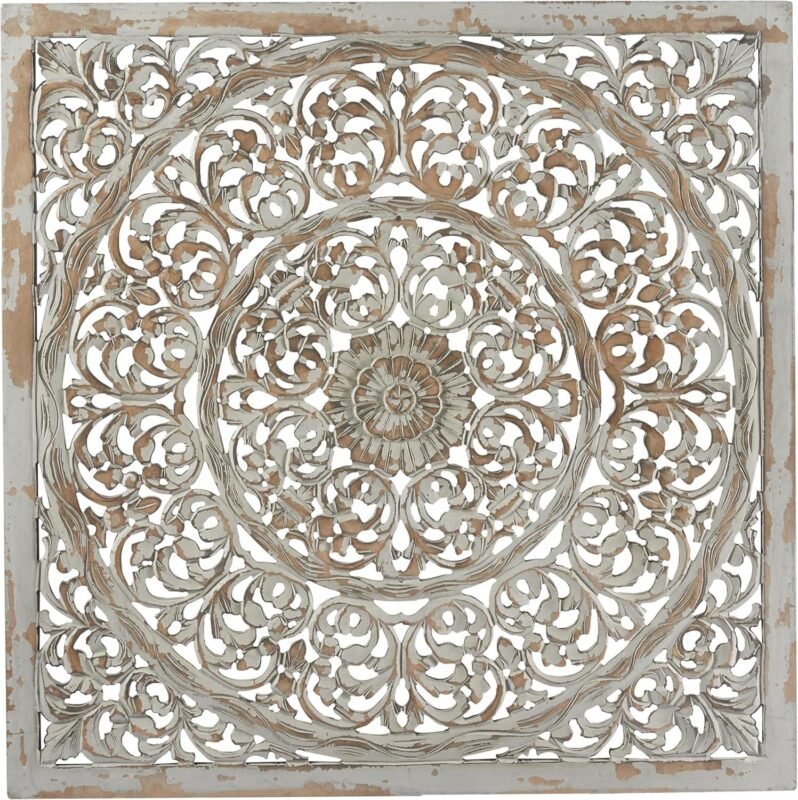 Our Review of Deco 79’s Hand-Carved Wooden Floral Mandala Wall Decor