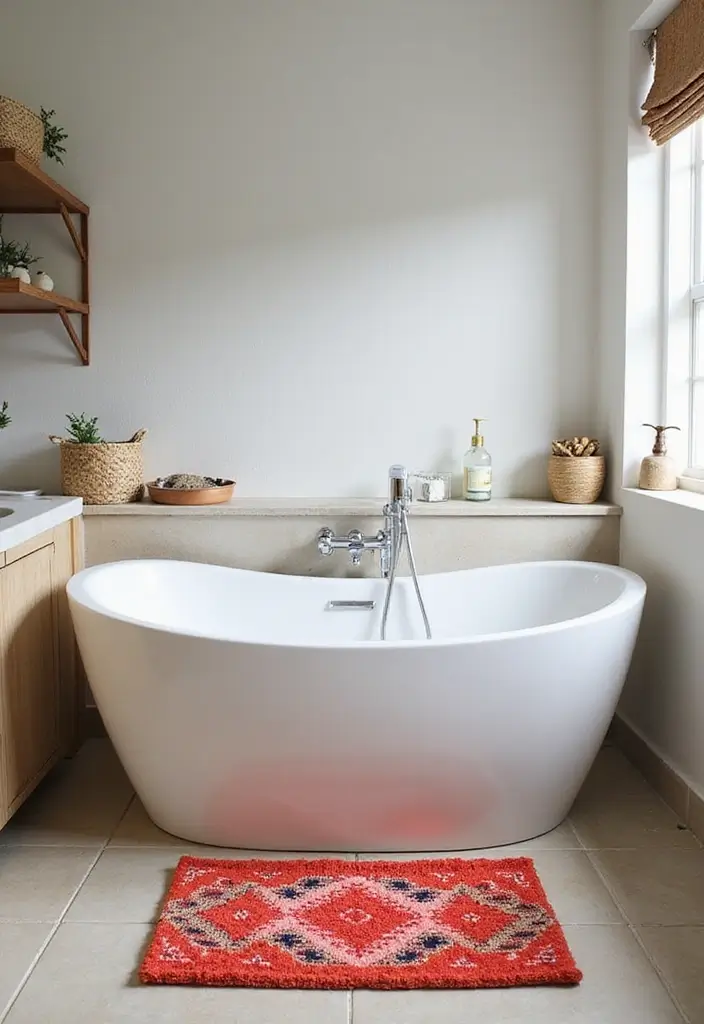 18 Bathroom Transformations Under $500 That'll Make You Want to Renovate Today! - 16. Fun Bath Mats