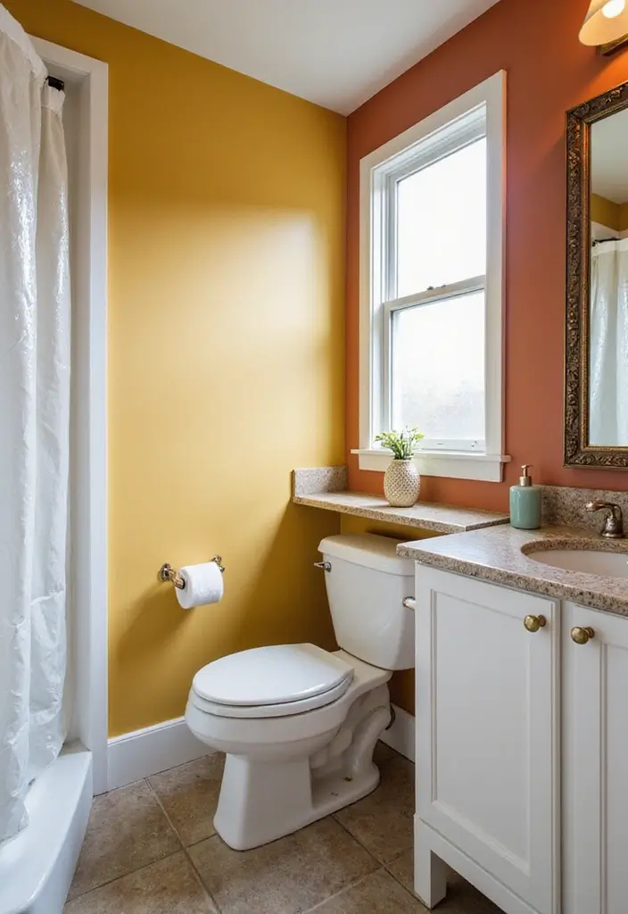 18 Bathroom Transformations Under $500 That'll Make You Want to Renovate Today! - 3. Bold Accent Wall