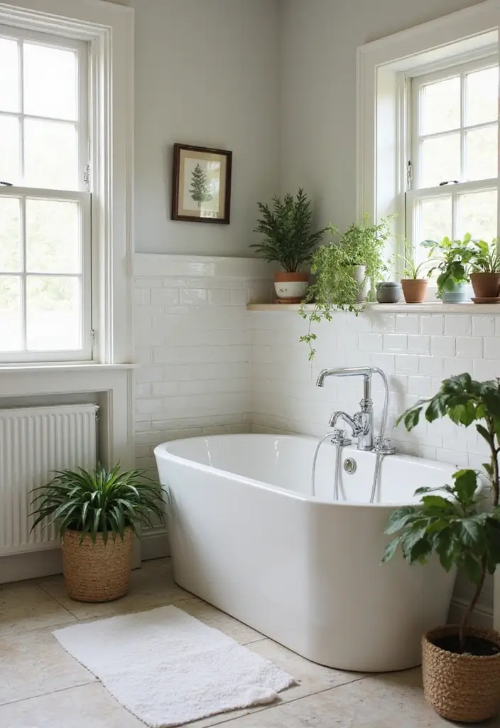 18 Bathroom Transformations Under $500 That'll Make You Want to Renovate Today! - 7. Fresh Plants