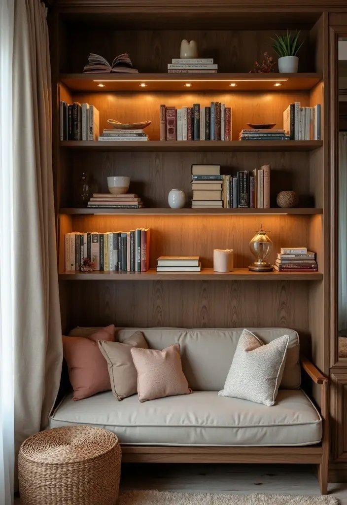 18 Cozy Reading Nook Ideas You’ll Want to Dive Into (Number 5 Will Steal Your Heart!) - 13. Floating Shelves Haven