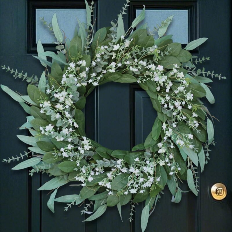 Our Review: Elegant Eucalyptus & Baby’s Breath Door Wreath