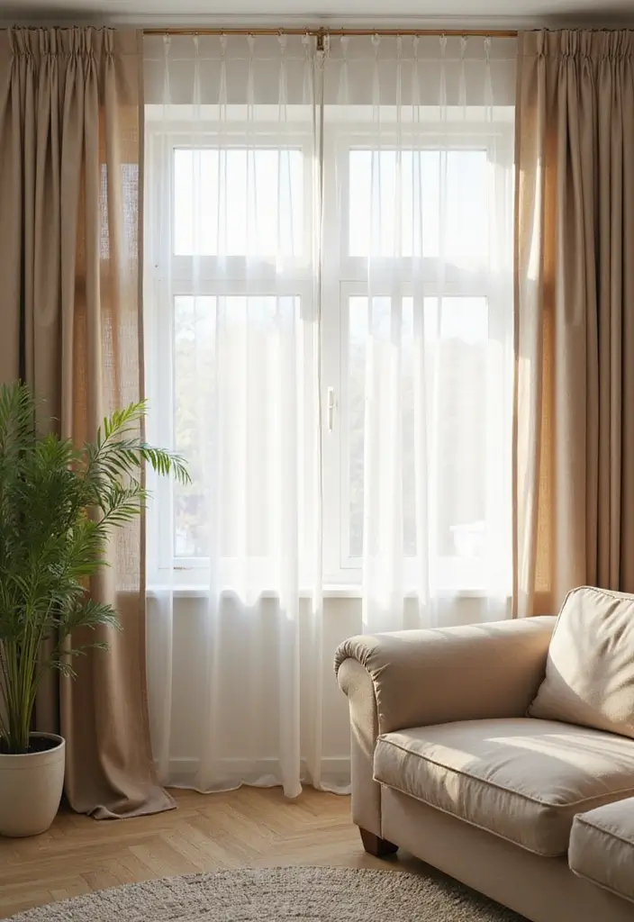 20 Cozy Living Room Ideas That'll Make You Never Want to Leave Home Again! - 11. Soft Curtains