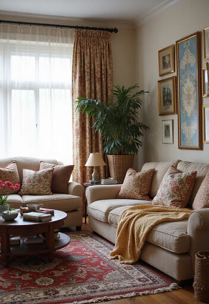 20 Cozy Living Room Ideas That'll Make You Never Want to Leave Home Again! - 16. Play with Patterns