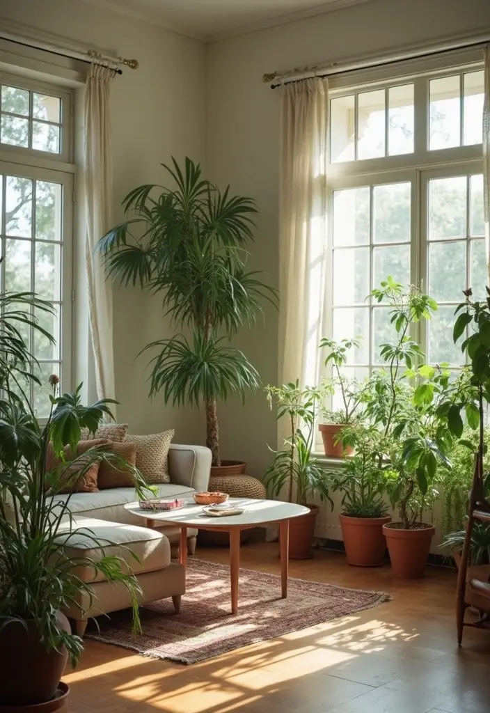 20 Cozy Living Room Ideas That'll Make You Never Want to Leave Home Again! - 18. Indoor Plants