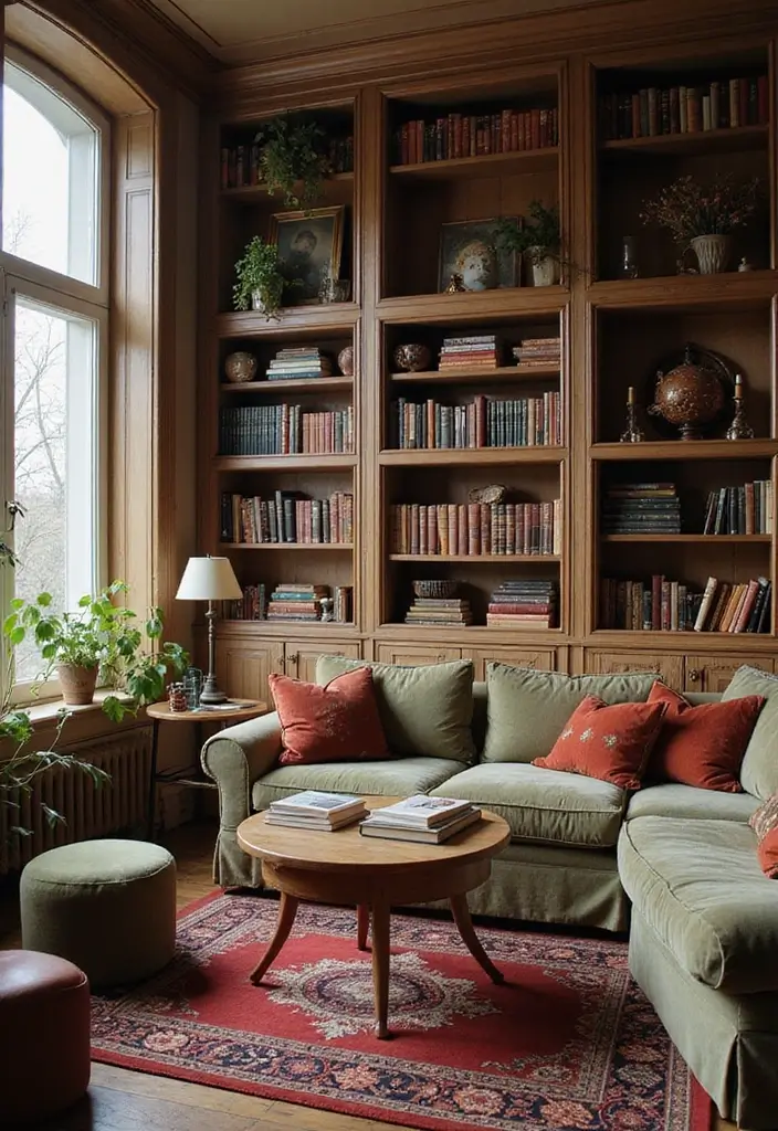 20 Cozy Living Room Ideas That'll Make You Want to Curl Up with a Book (Don't Miss #15!) - 19. Use Books as Decor