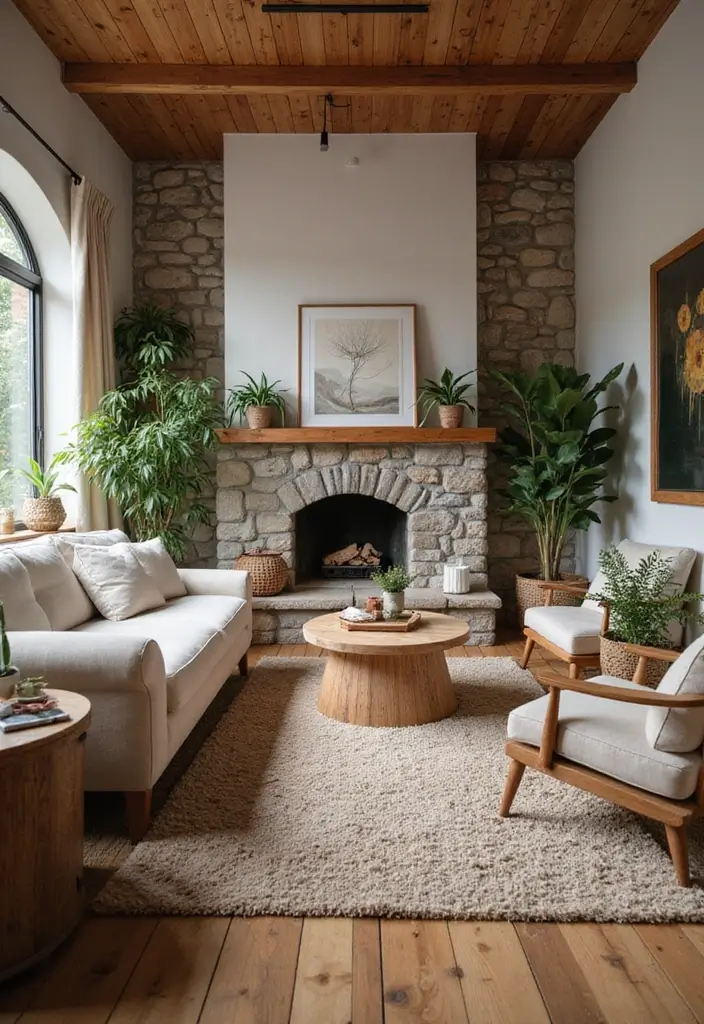 20 Cozy Living Room Ideas That'll Make You Want to Curl Up with a Book (Don't Miss #15!) - 7. Incorporate Natural Elements