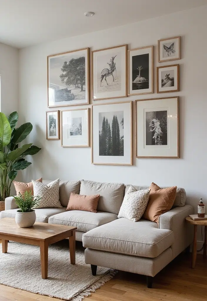 20 Cozy Living Room Ideas That'll Make You Want to Curl Up with a Book (Don't Miss #15!) - 9. Personalize with Art