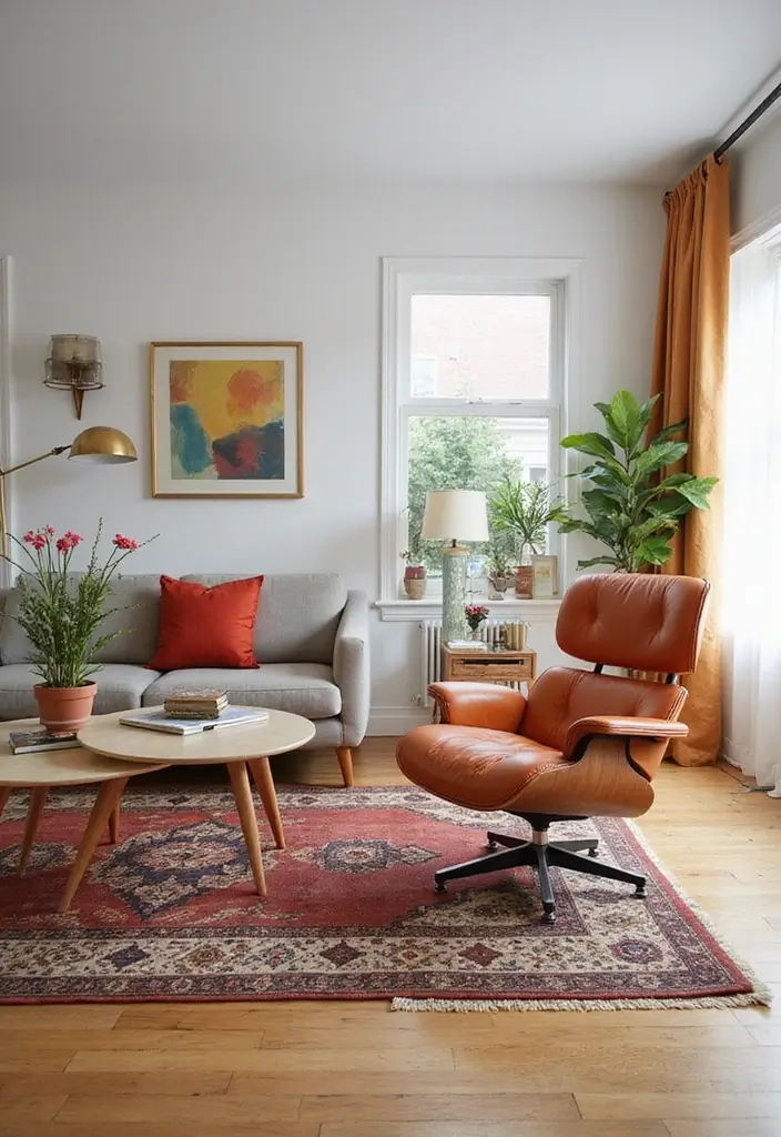 20 Living Room Ideas That'll Make You Feel Like You're in a Magazine (Don't Miss #15!) - 3. Mid-Century Modern Vibes