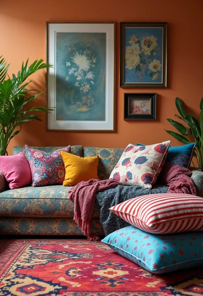 20 Living Room Ideas That'll Make You Feel Like You're in a Magazine (Don't Miss #15!) - 5. Play with Patterns