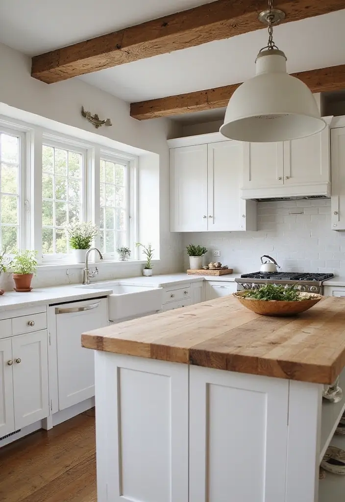 20 Stunning Farmhouse Kitchen Ideas That Will Make You Fall in Love with Cooking Again! - 1. Bright and Airy White Aesthetics