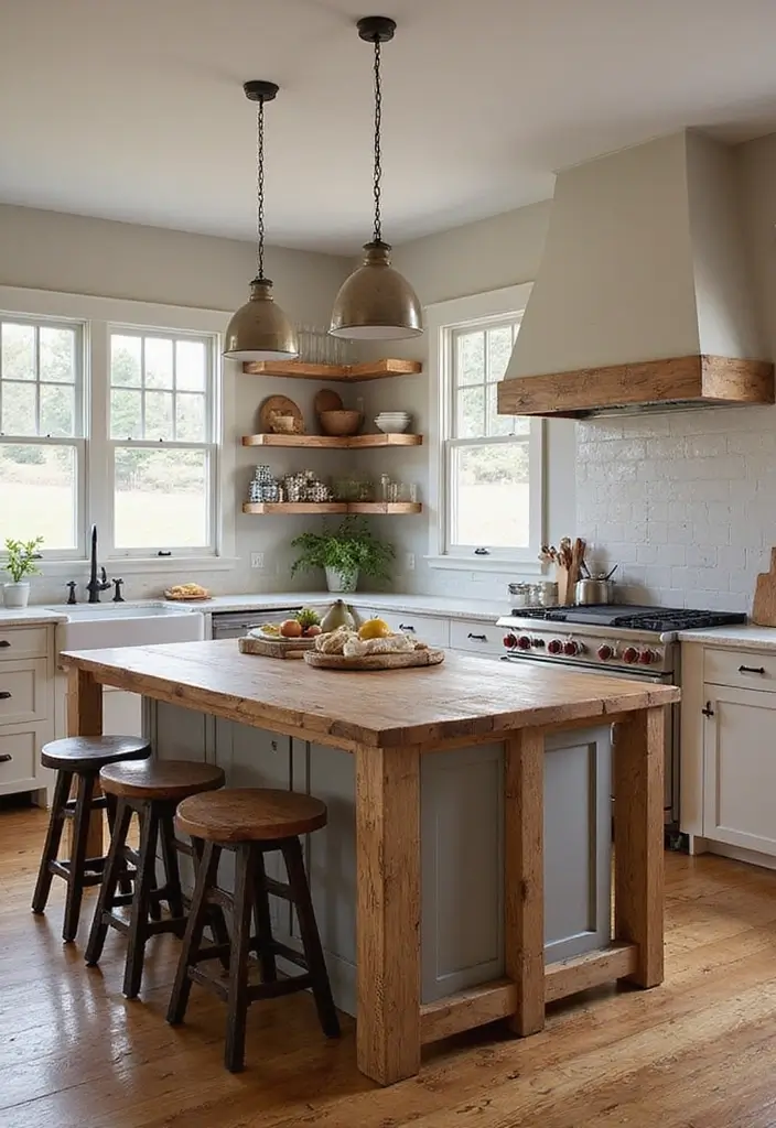 20 Stunning Farmhouse Kitchen Ideas That Will Make You Fall in Love with Cooking Again! - 4. Farmhouse Style Islands