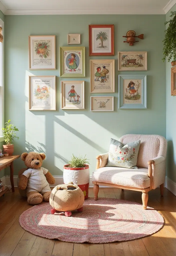 20 Stunning Vintage Wall Art Ideas That Will Take You Back in Time (You Won't Believe #12!) - 10. Vintage Children’s Book Illustrations