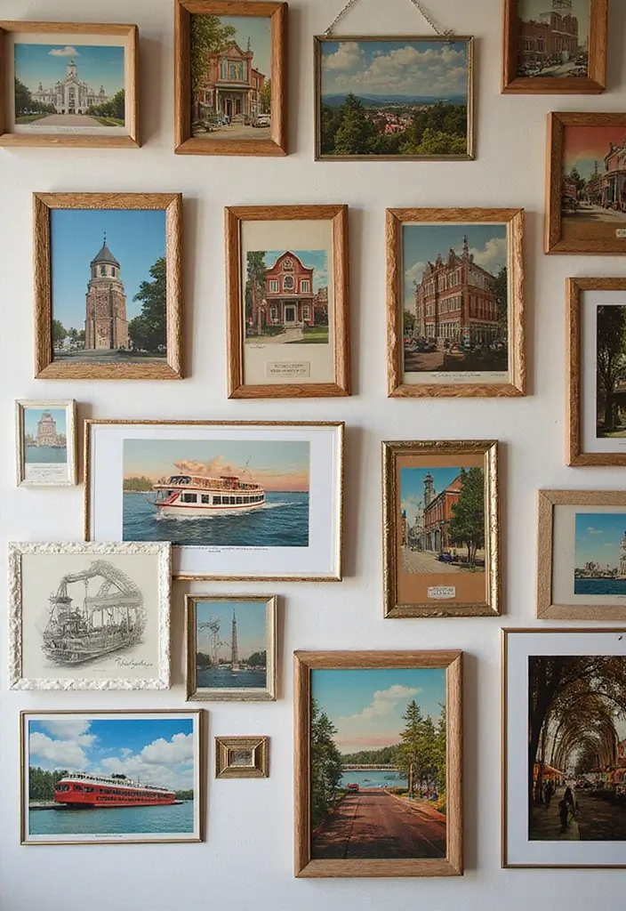 20 Stunning Vintage Wall Art Ideas That Will Take You Back in Time (You Won't Believe #12!) - 13. Vintage Postcards