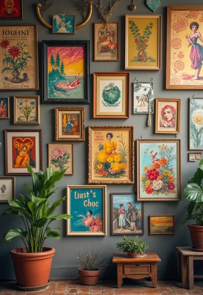 20 Stunning Vintage Wall Art Ideas That Will Take You Back in Time (You Won't Believe #12!) - 20. Vintage Art Collage