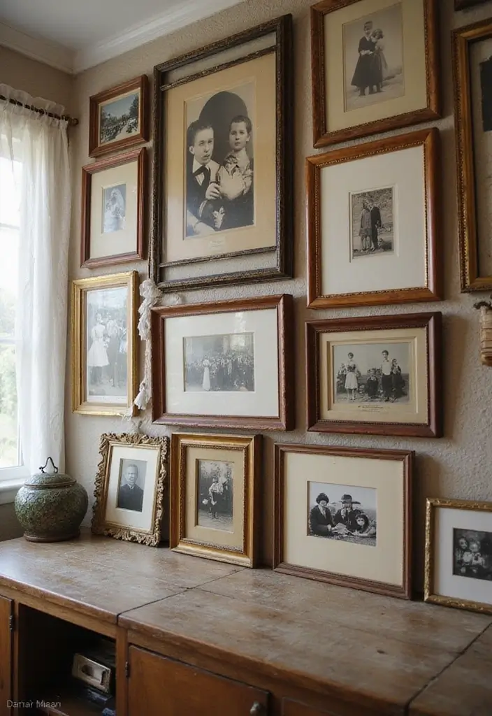 20 Stunning Vintage Wall Art Ideas That Will Take You Back in Time (You Won't Believe #12!) - 4. Vintage Family Photos