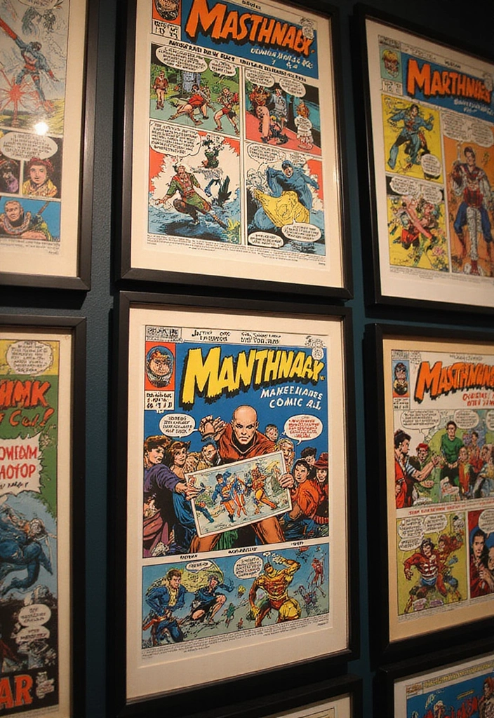 20 Stunning Vintage Wall Art Ideas That Will Take You Back in Time (You Won't Believe #12!) - 5. Retro Comic Book Art