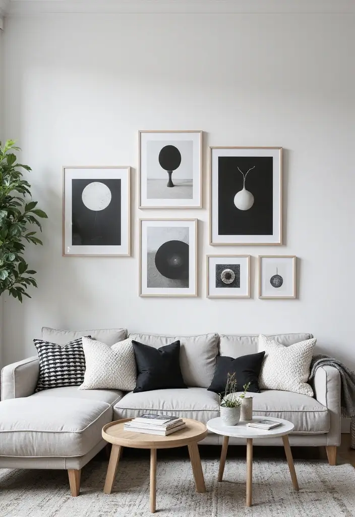 20 Stunning Wall Art Ideas That Will Transform Your Living Room (You Won't Believe #15!) - 10. Black and White Art