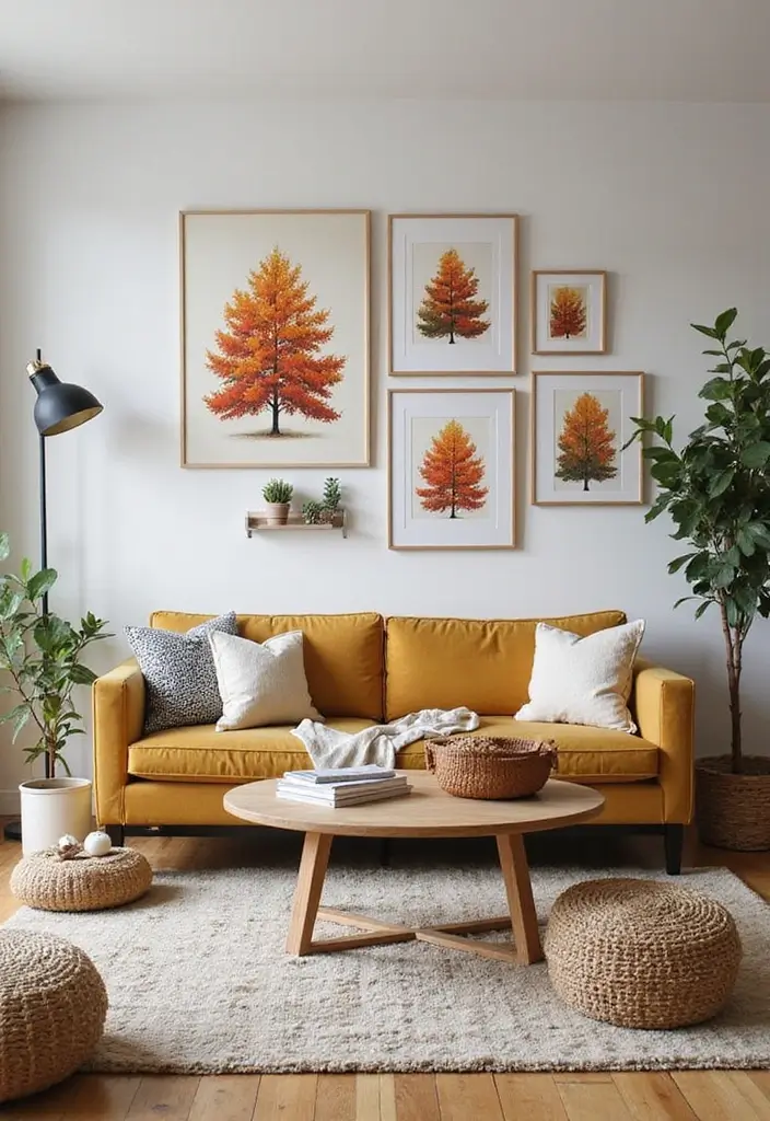 20 Stunning Wall Art Ideas That Will Transform Your Living Room (You Won't Believe #15!) - 12. Seasonal Art Rotations