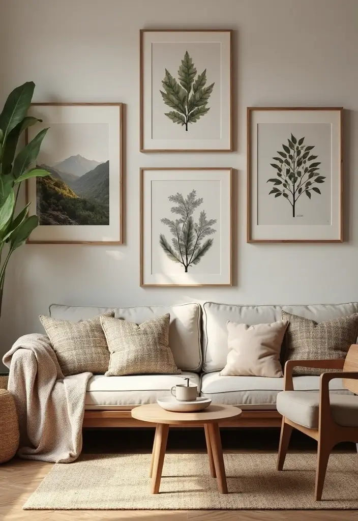 20 Stunning Wall Art Ideas That Will Transform Your Living Room (You Won't Believe #15!) - 2. Nature-Inspired Art