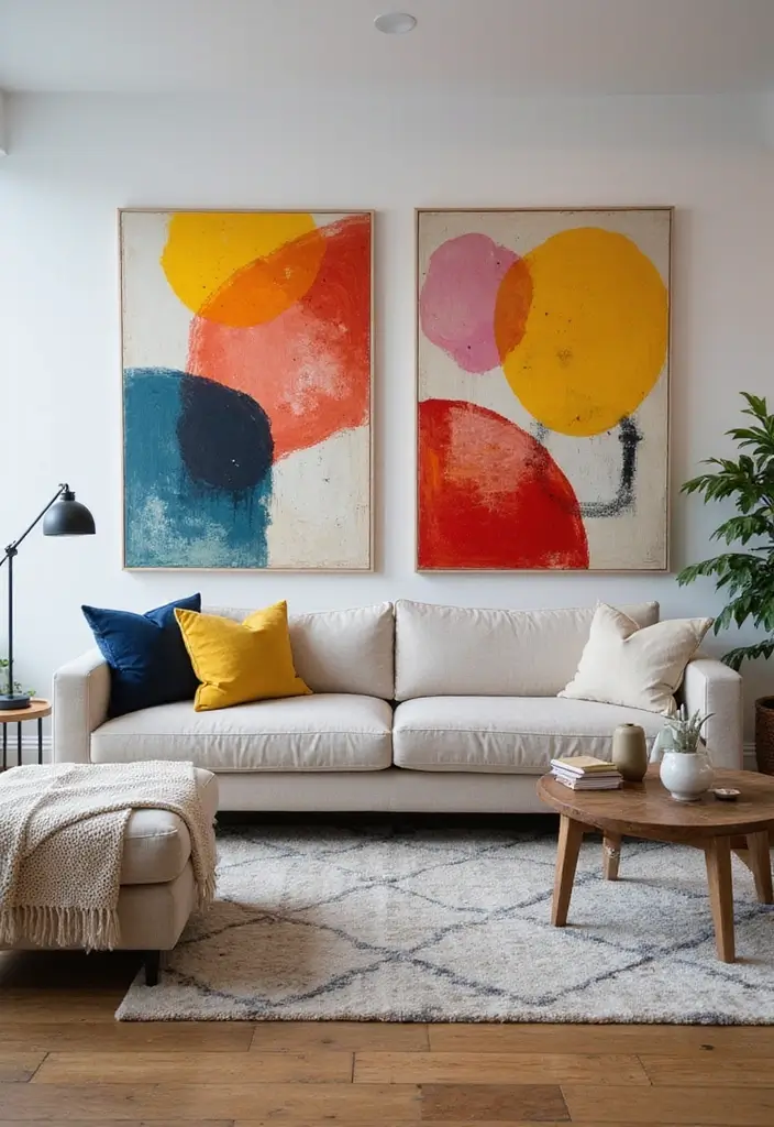 20 Stunning Wall Art Ideas That Will Transform Your Living Room (You Won't Believe #15!) - 7. Abstract Art