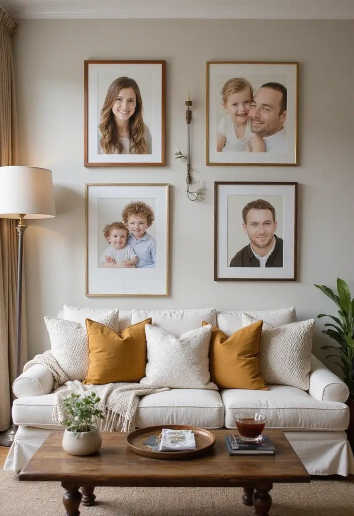 20 Stunning Wall Art Ideas That Will Transform Your Living Room (You Won't Believe #15!) - 9. Personalized Artwork