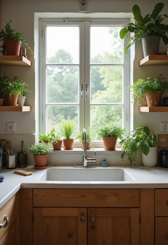 20 Trendy Kitchen Decor Ideas That Make Small Spaces Shine! - 5. Plants for Freshness