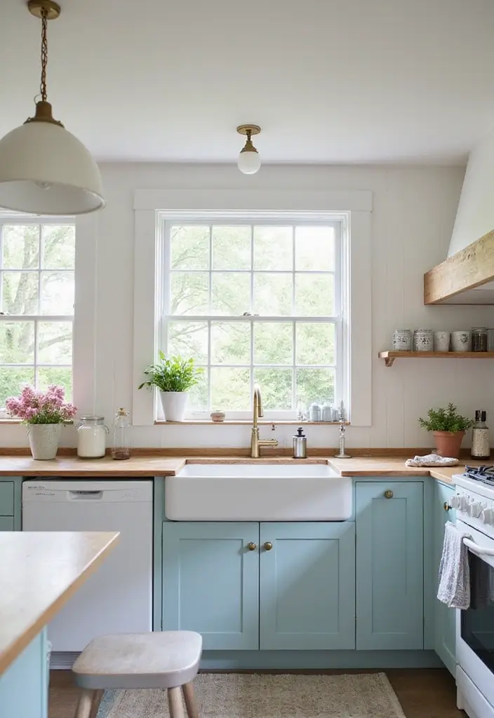 21 Farmhouse Kitchen Decor Ideas That'll Transform Your Space into a Cozy Haven! - 14. Soft Color Palette