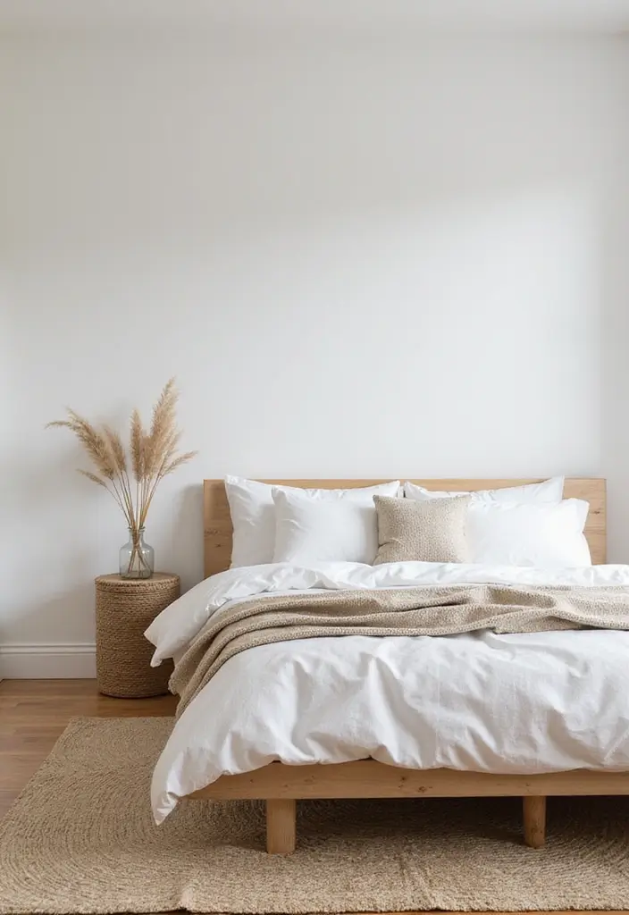 21 Minimalist Bedroom Ideas to Create Your Own Zen Sanctuary (You'll Want to Stay Forever!) - 11. Simple Rugs