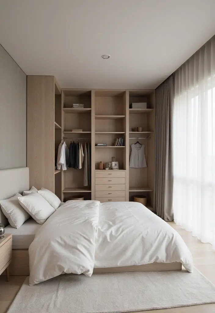 21 Minimalist Bedroom Ideas to Create Your Own Zen Sanctuary (You'll Want to Stay Forever!) - 12. Hidden Storage