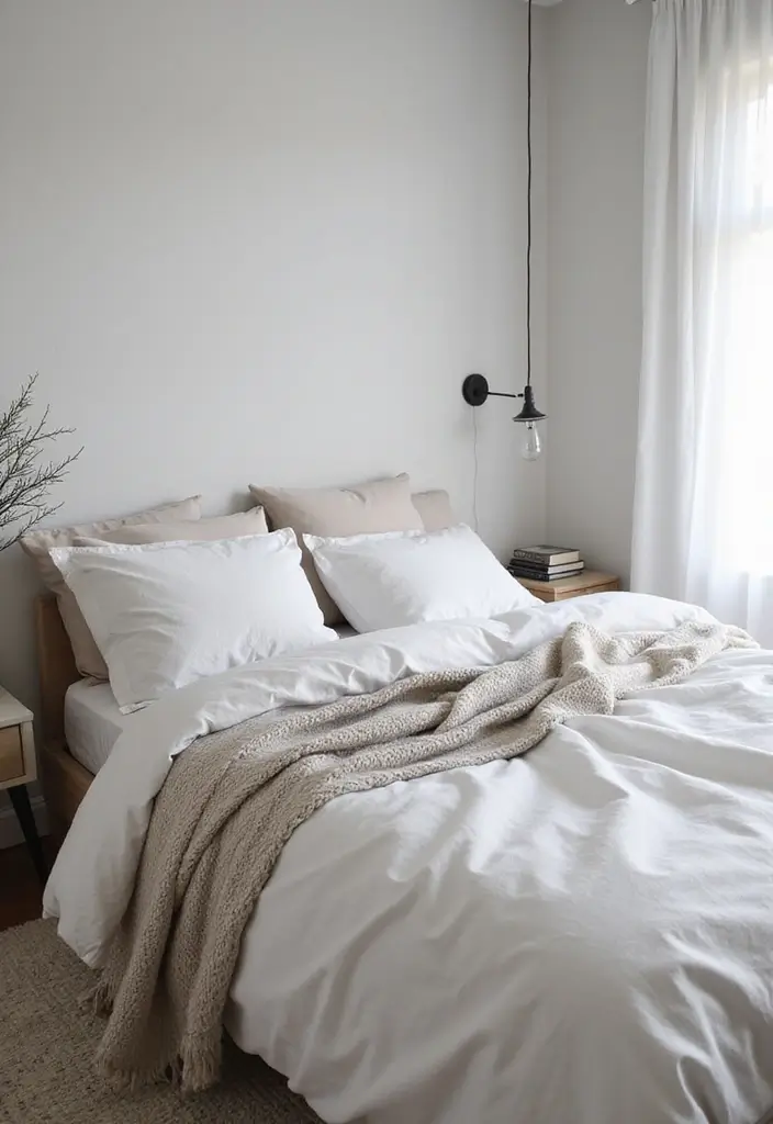 21 Minimalist Bedroom Ideas to Create Your Own Zen Sanctuary (You'll Want to Stay Forever!) - 13. Monochromatic Textures