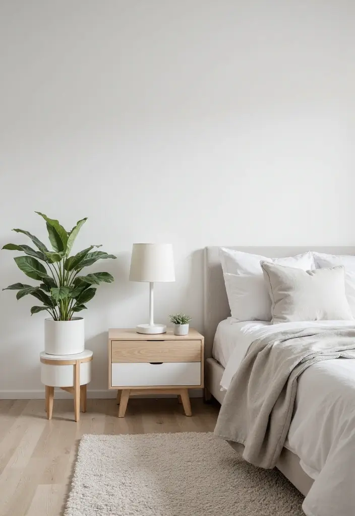 21 Minimalist Bedroom Ideas to Create Your Own Zen Sanctuary (You'll Want to Stay Forever!) - 14. Streamlined Nightstands