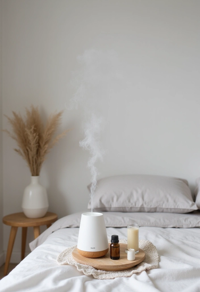 21 Minimalist Bedroom Ideas to Create Your Own Zen Sanctuary (You'll Want to Stay Forever!) - 21. Peaceful Scents