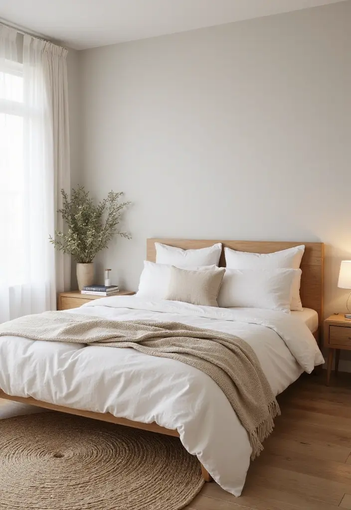 21 Minimalist Bedroom Ideas to Create Your Own Zen Sanctuary (You'll Want to Stay Forever!) - 6. Natural Materials