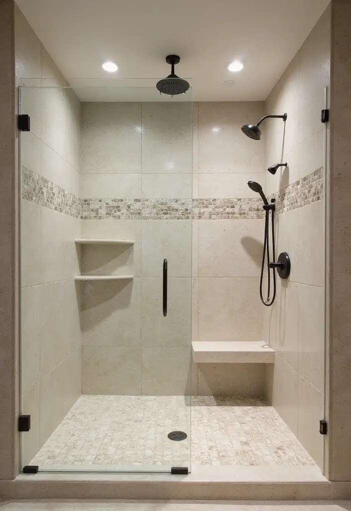 21 Stunning Modern Bathroom Designs That Will Leave You in Awe (Don't Miss #7!) - 10. Luxurious Shower Designs