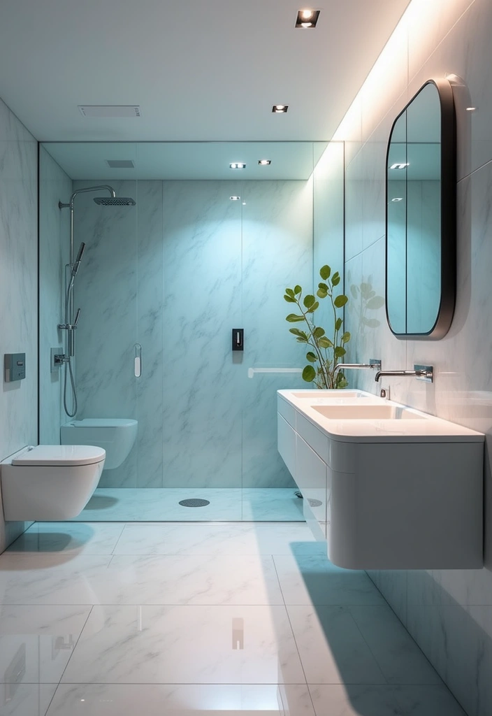 21 Stunning Modern Bathroom Designs That Will Leave You in Awe (Don't Miss #7!) - 12. Smart Technology Integration