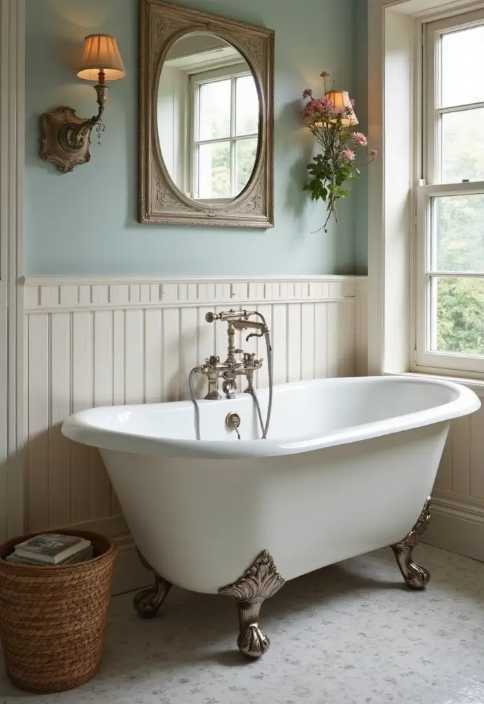 21 Stunning Modern Bathroom Designs That Will Leave You in Awe (Don't Miss #7!) - 8. Vintage Touches