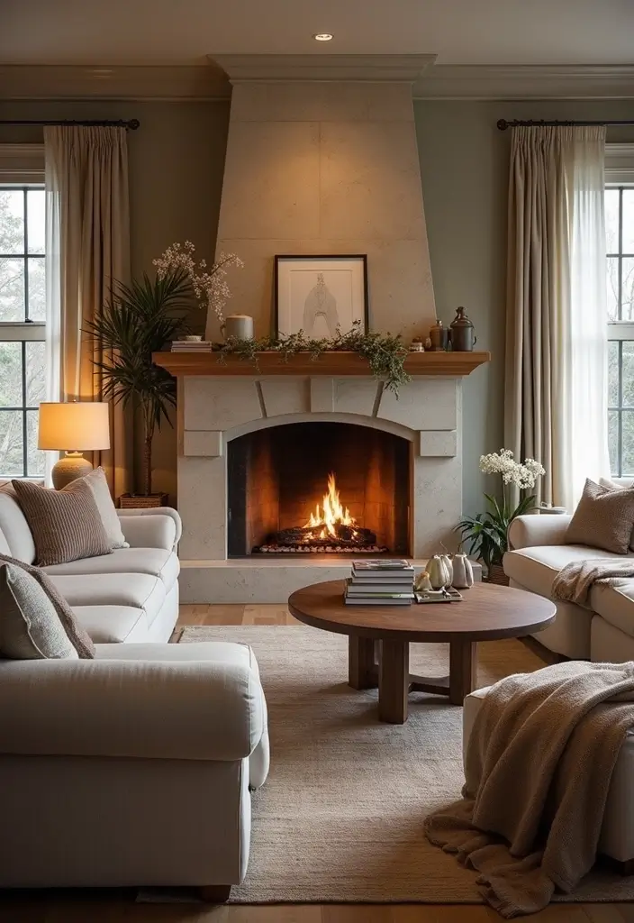 25 Living Room Ideas That Will Make You Want to Curl Up with a Book (#17 Is Pure Magic!) - 12. Cozy Fireside