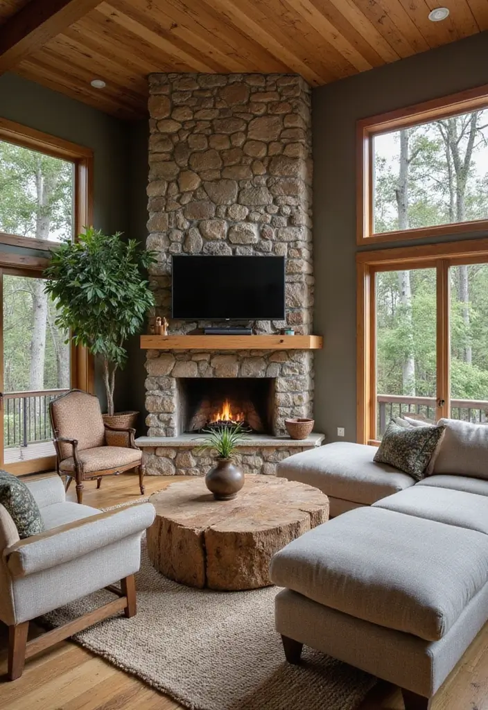 25 Living Room Ideas That Will Make You Want to Curl Up with a Book (#17 Is Pure Magic!) - 16. Outdoor Influence