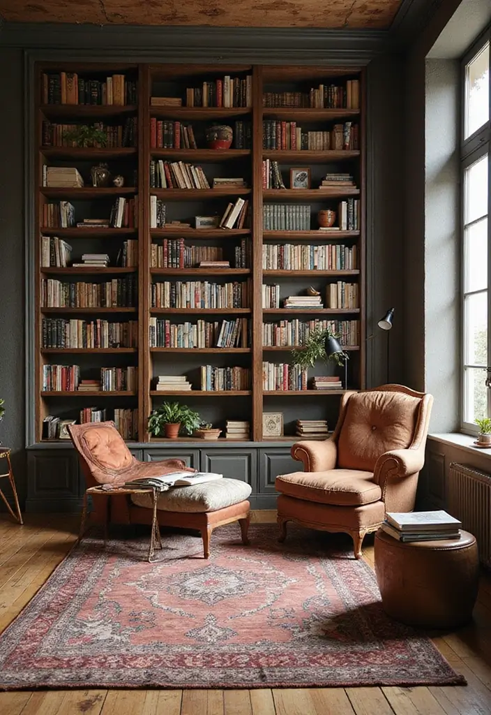 25 Living Room Ideas That Will Make You Want to Curl Up with a Book (#17 Is Pure Magic!) - 5. Book-Lover’s Paradise