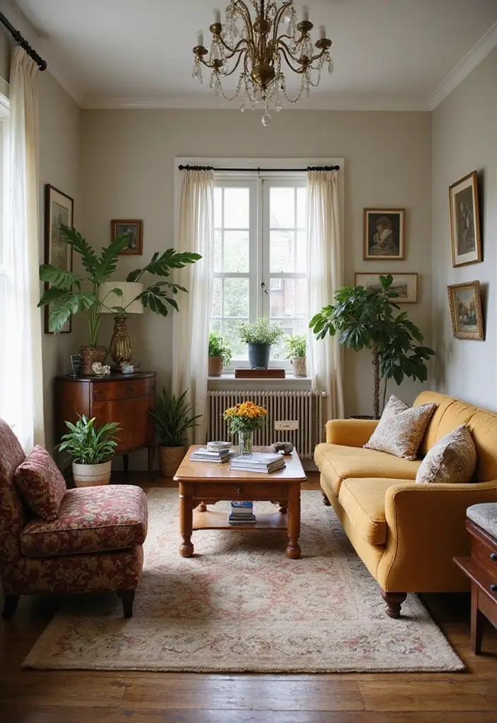 25 Living Room Ideas That Will Make You Want to Curl Up with a Book (#17 Is Pure Magic!) - 7. Vintage Accents