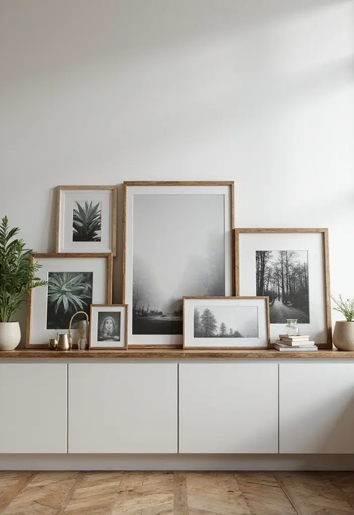 25 Stunning Gallery Wall Ideas That'll Transform Your Space (You Won't Believe #14!) - 11. Gallery Ledge